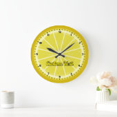 Lemon Slice Große Wanduhr (Zuhause)
