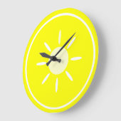 Lemon Slice Große Wanduhr (Winkel)