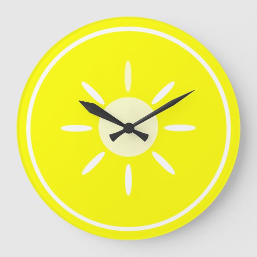 Lemon Slice Große Wanduhr (Vorderseite)