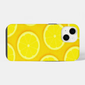 Lemon Slice hellgelbe Grafik iPhone Hülle (Rückseite (Horizontal))