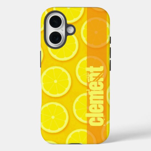 Lemon Slice hellgelbe Namen iPhone Gehäuse Case-Mate iPhone Hülle (Rückseite)