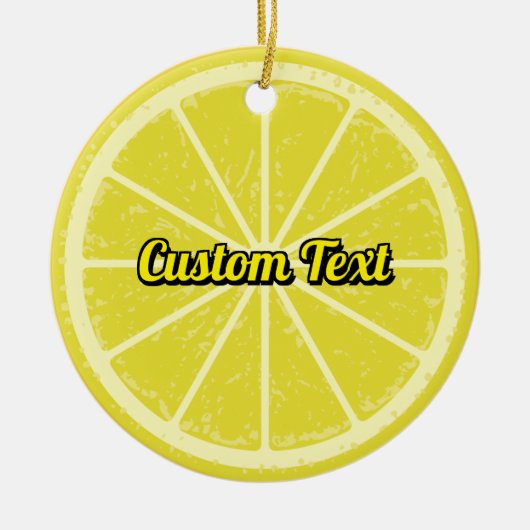 Lemon Slice Keramik Ornament (Vorne)