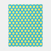 Lemon Slice Muster Blue Fleece Blanket (Vorderseite)