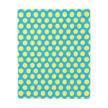 Lemon Slice Muster Blue Fleece Blanket