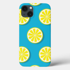 Lemon Slice Muster iPhone Case