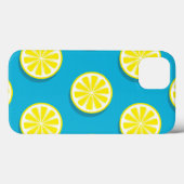 Lemon Slice Muster iPhone Case (Rückseite (Horizontal))