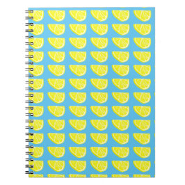 Lemon Slice Muster Spiral Foto Notebook Notizblock