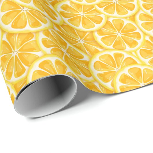 Lemon slice pattern  geschenkpapier (Rolleneckpunkt)