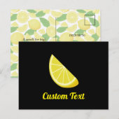 Lemon Slice Postkarte (Vorne/Hinten)
