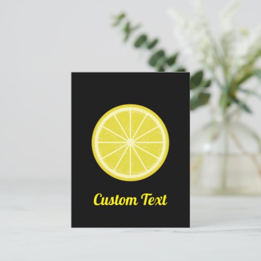 Lemon Slice Postkarte (Stehend Vorderseite)