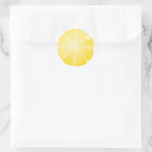 Lemon Slice Runder Aufkleber (Tasche)