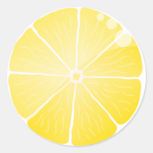 Lemon Slice Runder Aufkleber