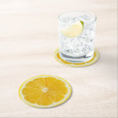Lemon Slice Runder Pappuntersetzer (Vor Ort)