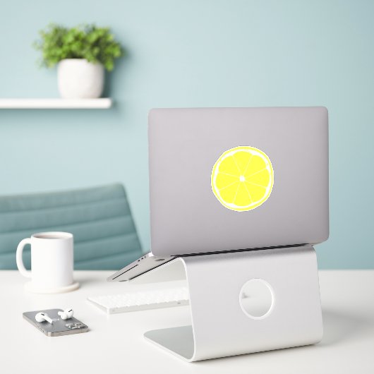 Lemon Slice Sticker (Laptop auf Schreibtisch)