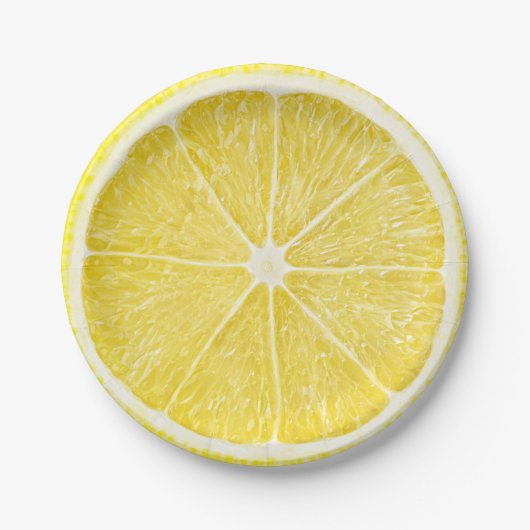 Lemon Slice Summer Party Paper Teller (Vorderseite)