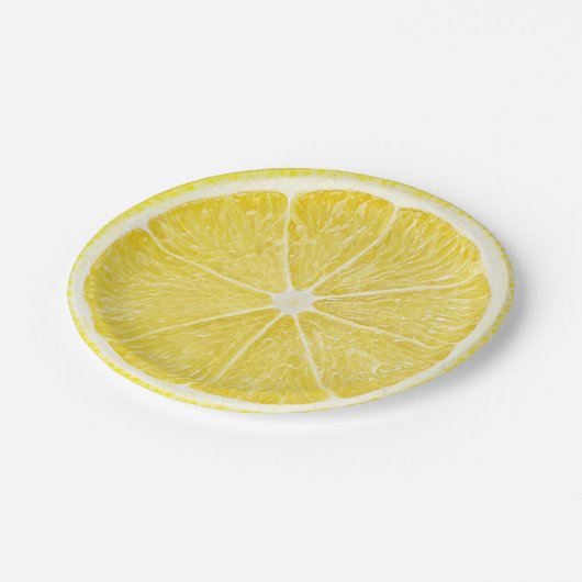 Lemon Slice Summer Party Paper Teller (Schrägansicht)