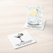 Lemon Slice und Cocktails Napkin Rechteckiger Pappuntersetzer (Vor Ort)