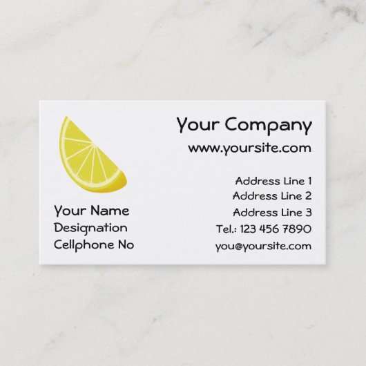 Lemon Slice Visitenkarte (Vorderseite)