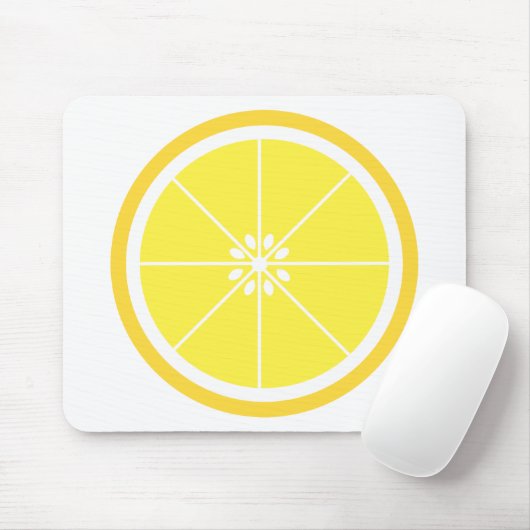 Lemon Slice Yellow Mousepad (Mit Mouse)