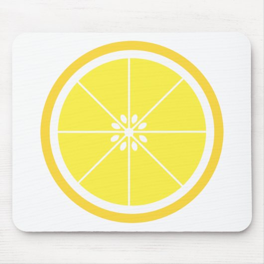 Lemon Slice Yellow Mousepad (Vorne)