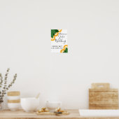 Lemon Slices and Blätter Guest Book Sign Poster (Küche)