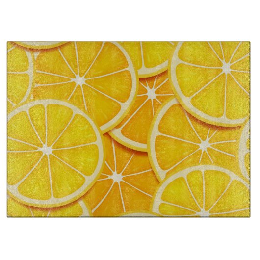 Lemon Slices Cutting Board Schneidebrett (Vorderseite)