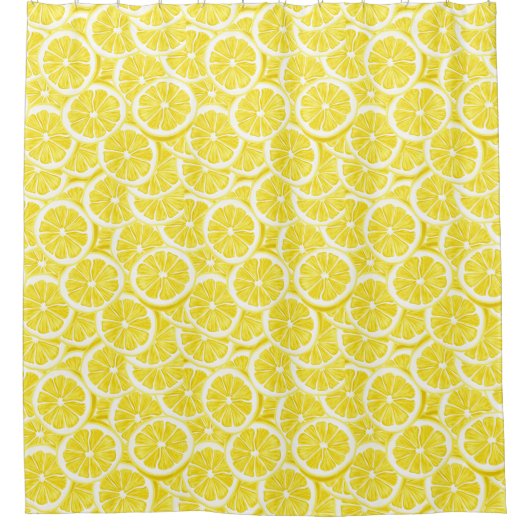 Lemon Slices Design Duschvorhang (Vorderseite)