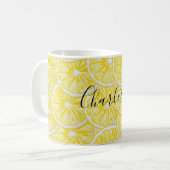 Lemon Slices Illustration Wasserfarbmuster Kaffeetasse (Vorderseite Links)