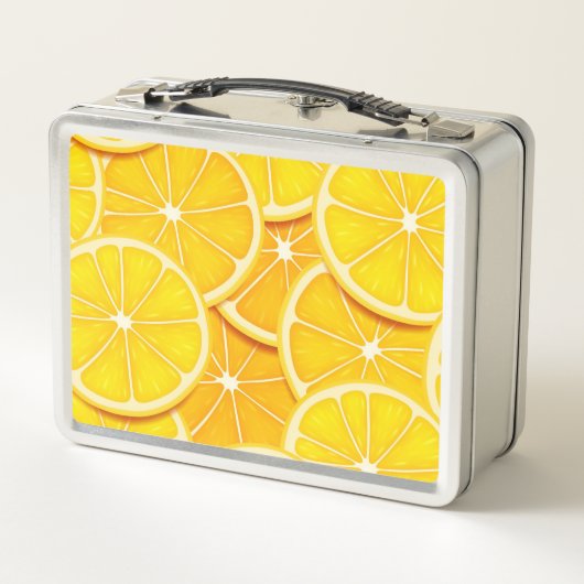 Lemon Slices Metal Lunch Box (Rückseite)