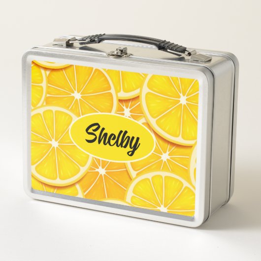 Lemon Slices Metal Lunch Box (Vorderseite)
