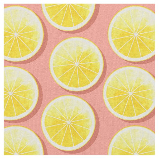 Lemon Slices on Pink Stoff (Nahaufnahme)