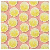 Lemon Slices on Pink Stoff (Muster)