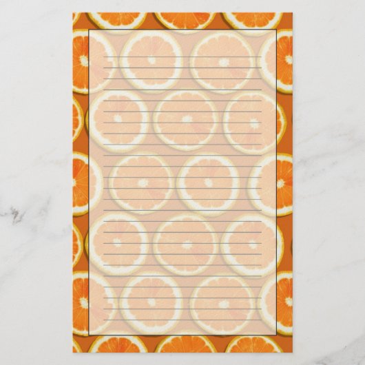 Lemon Slices Pattern Briefpapier (Vorderseite)