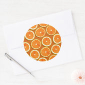 Lemon Slices Pattern Runder Aufkleber (Umschlag)