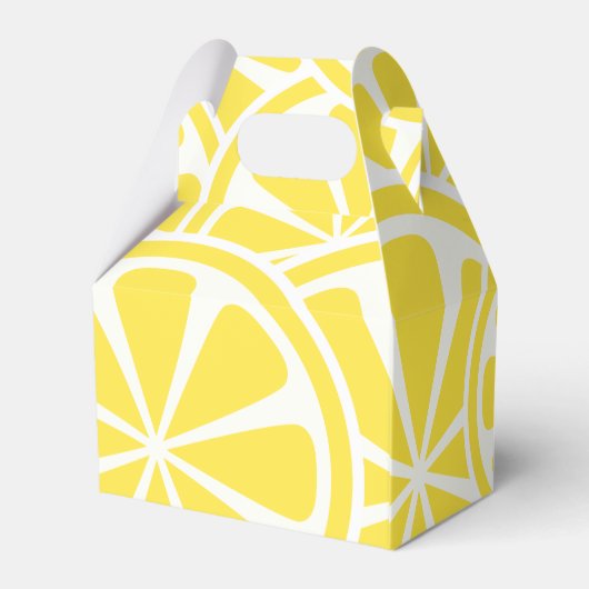 Lemon Slices Pattern Summer Gastgeschenk Box Geschenkschachtel (Rückseite)