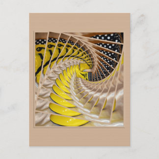 Lemon Slices Spiral Staircase with Polka Dot Boots Postkarte