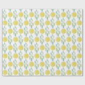 Lemon Slices Watercolor-Muster Geschenkpapier (Flach)
