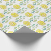 Lemon Slices Watercolor-Muster Geschenkpapier (Ecke)