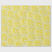 Lemon Slices Watercolor-Muster Geschenkpapier (Flach)