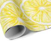 Lemon Slices Watercolor-Muster Geschenkpapier (Rolleneckpunkt)