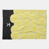 Lemon Slices Watercolor-Muster Geschirrtuch (Horizontal)
