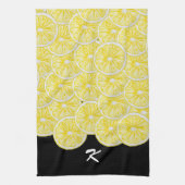 Lemon Slices Watercolor-Muster Geschirrtuch (Vertikal)