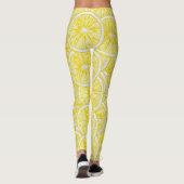 Lemon Slices Watercolor-Muster Leggings (Rückseite)