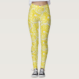 Lemon Slices Watercolor-Muster Leggings