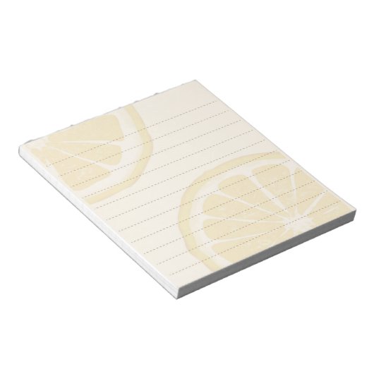 Lemon Slices Yellow Lined Notepad Notizblock (angewinkelt)