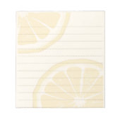 Lemon Slices Yellow Lined Notepad Notizblock (Vorderseite)