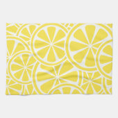 Lemon Slices Yellow Summer Kittuch Geschirrtuch (Horizontal)