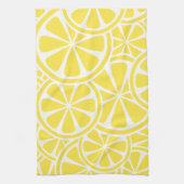 Lemon Slices Yellow Summer Kittuch Geschirrtuch (Vertikal)