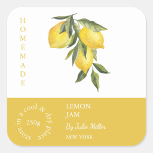 Lemon Small Business Label Quadratischer Aufkleber