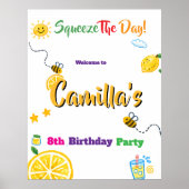 Lemon Sommer Thema Kindergeburtstag Poster (Vorne)